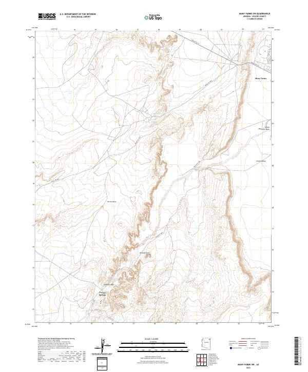 USGS Topographic Map – Many Farms SW