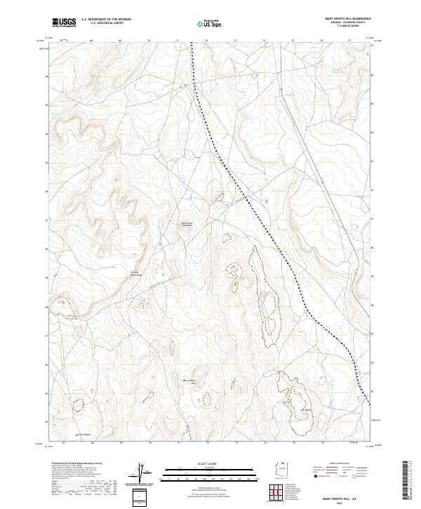 USGS Topographic Map – Many Ghosts Hill