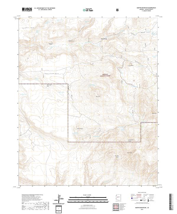 USGS Topographic Map – Martin Mountain