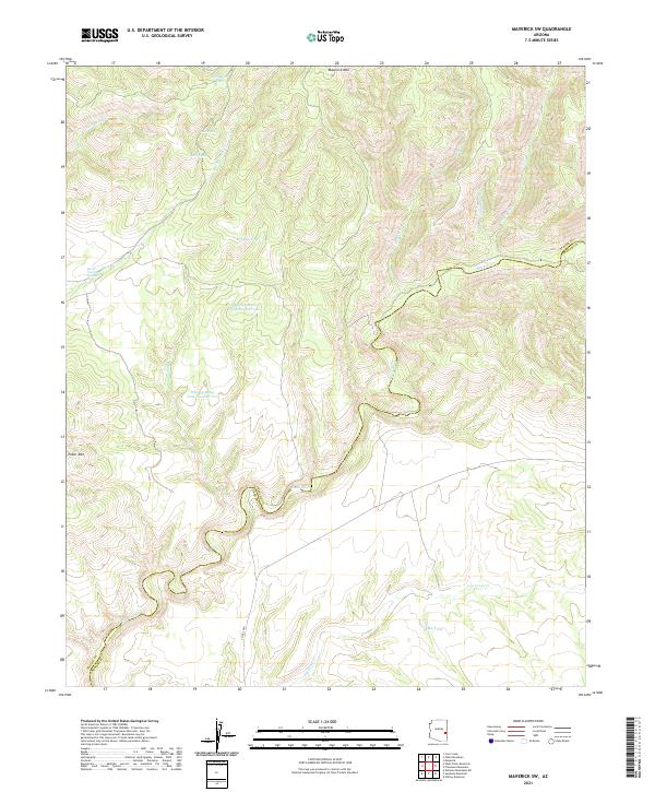 USGS Topographic Map – Maverick SW