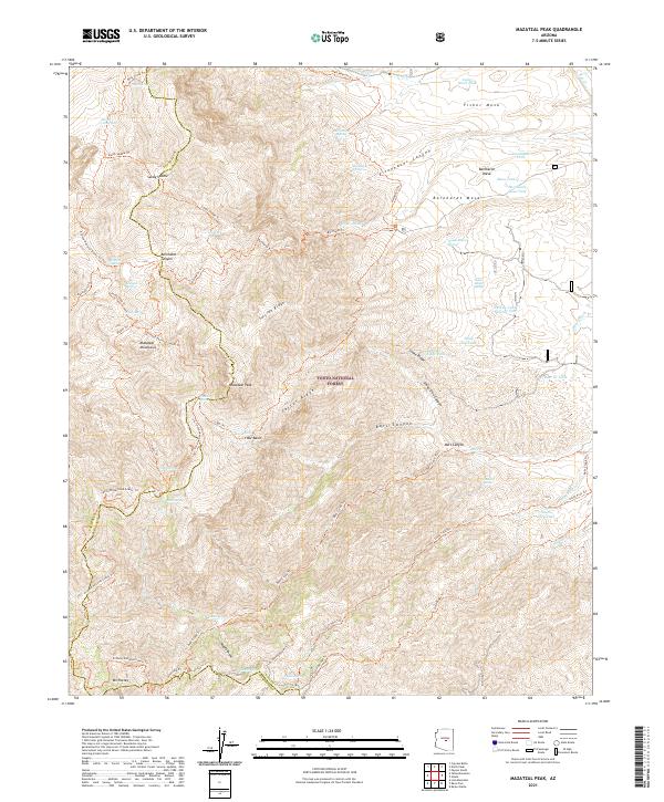 USGS Topographic Map – Mazatzal Peak