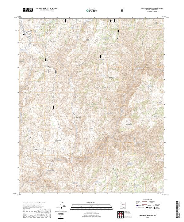USGS Topographic Map – McDonald Mountain