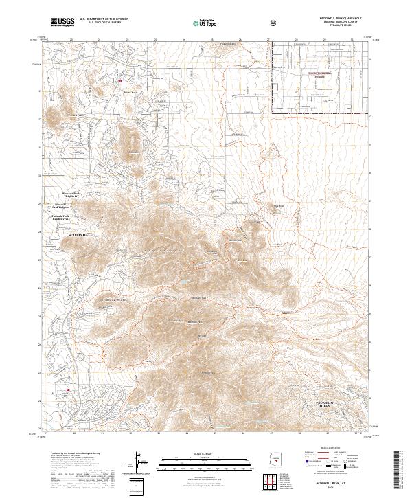 USGS Topographic Map – McDowell Peak