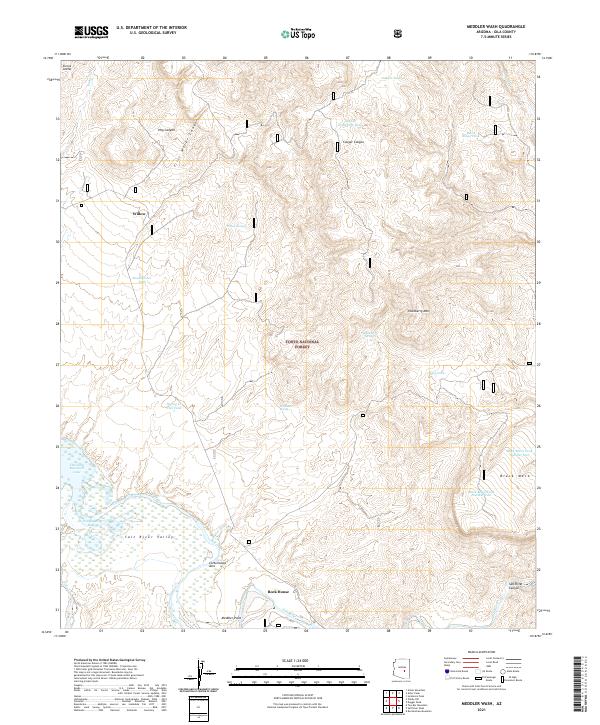 USGS Topographic Map – Meddler Wash