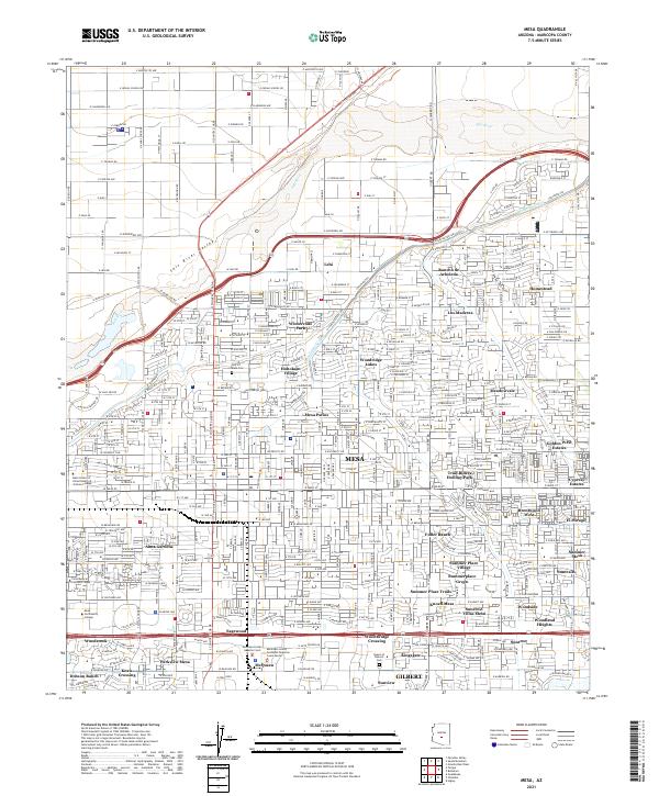USGS Topographic Map – Mesa