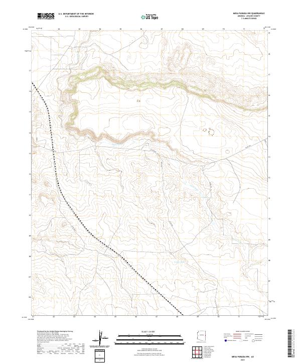 USGS Topographic Map – Mesa Parada NW