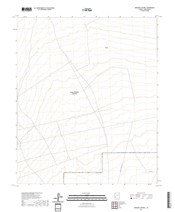 2021 Map of Mesquite Jim Well, 2021 Print