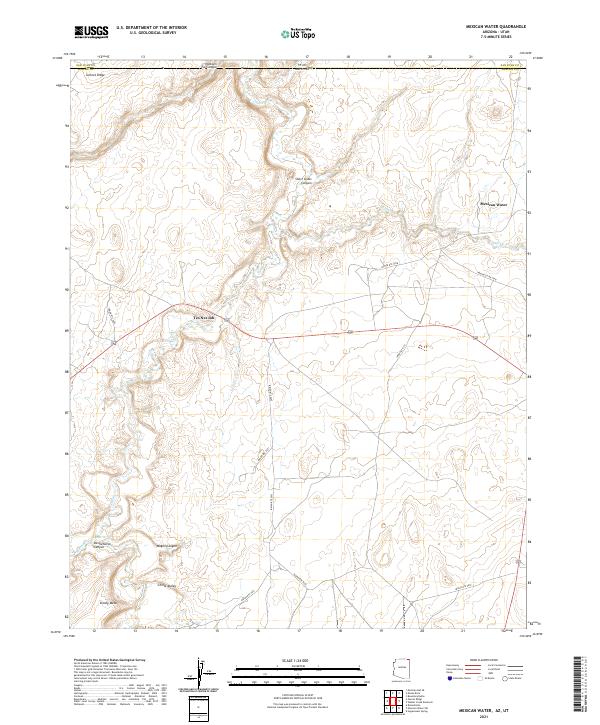 USGS Topographic Map – Mexican Water