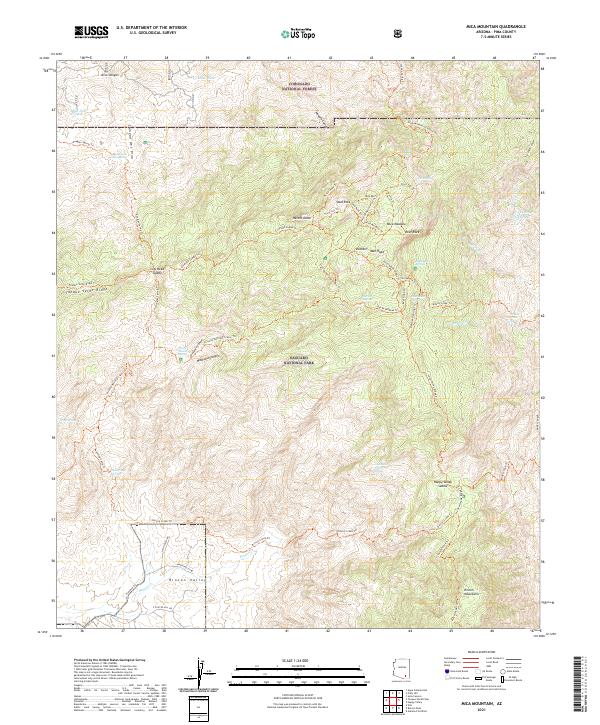 USGS Topographic Map – Mica Mountain