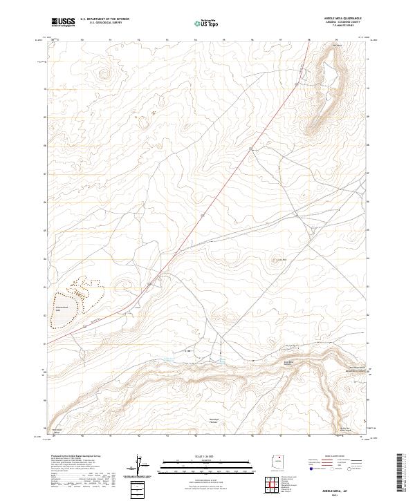USGS Topographic Map – Middle Mesa