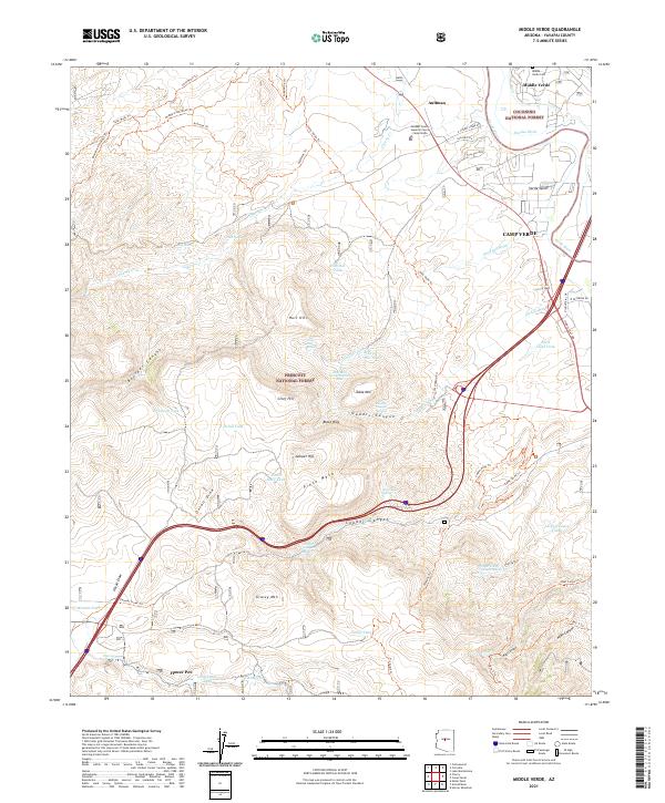 USGS Topographic Map – Middle Verde