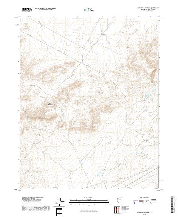 USGS Topographic Map – Milkweed Canyon SE