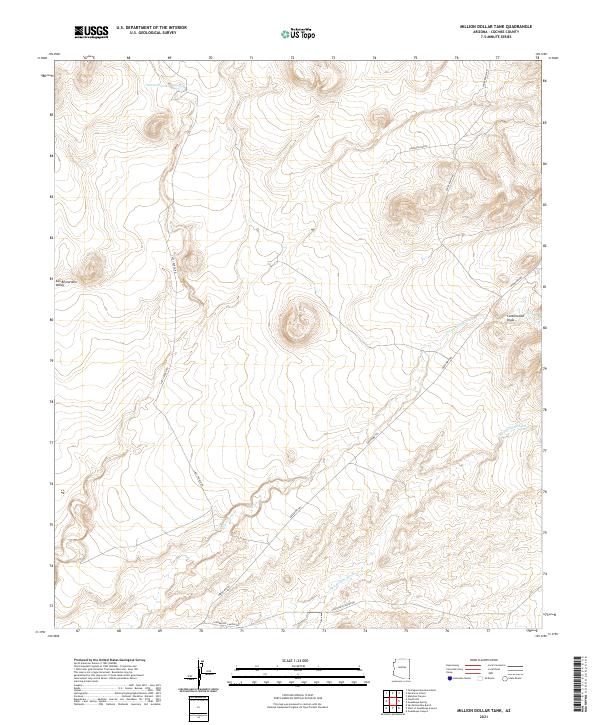 USGS Topographic Map – Million Dollar Tank