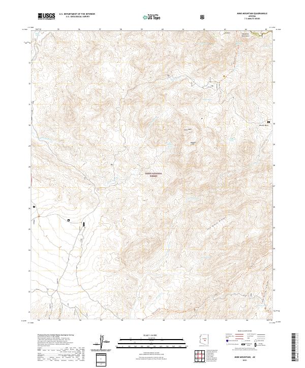 USGS Topographic Map – Mine Mountain