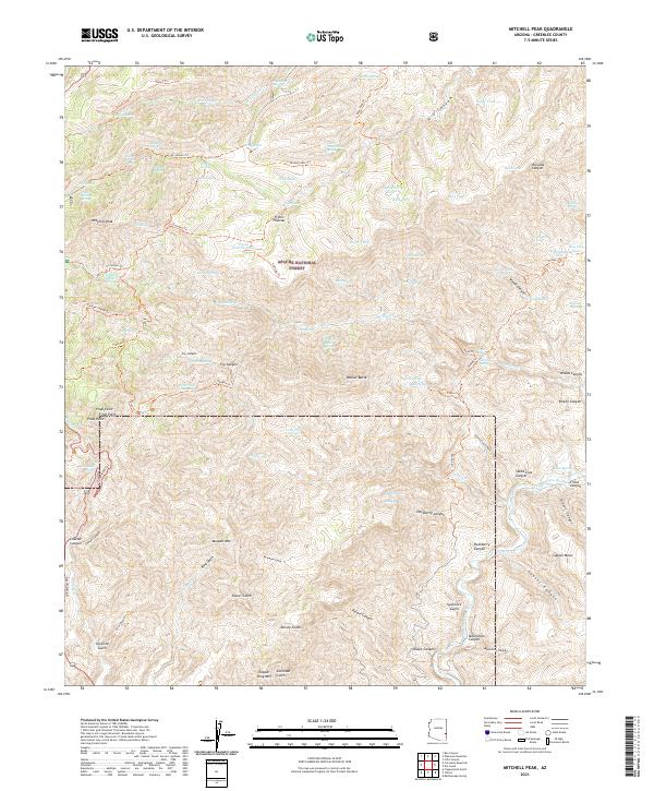 USGS Topographic Map – Mitchell Peak
