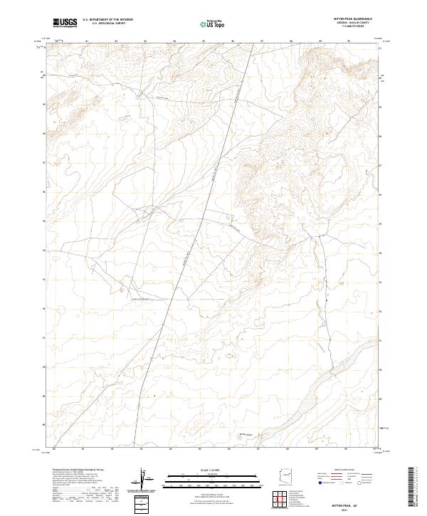 USGS Topographic Map – Mitten Peak