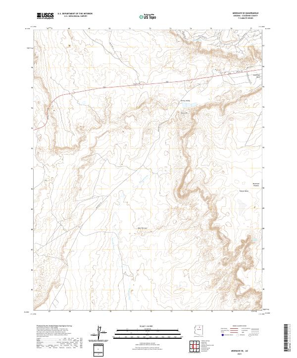 USGS Topographic Map – Moenave SE