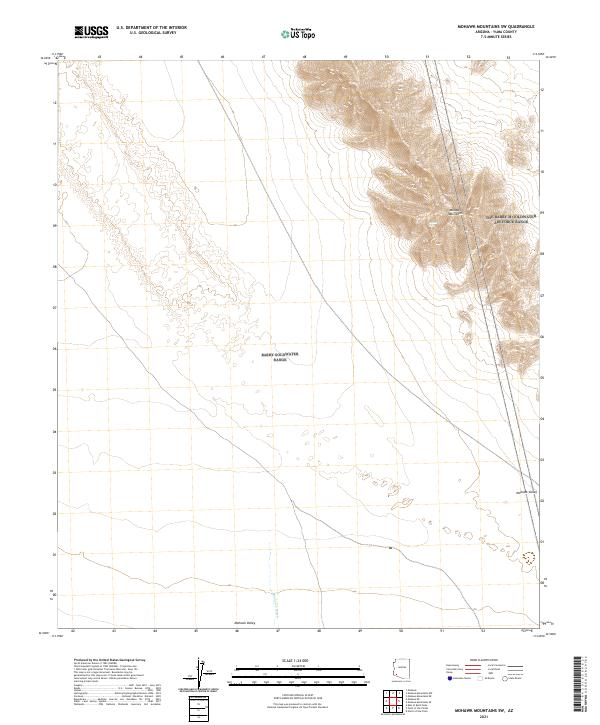 USGS Topographic Map – Mohawk Mountains SW