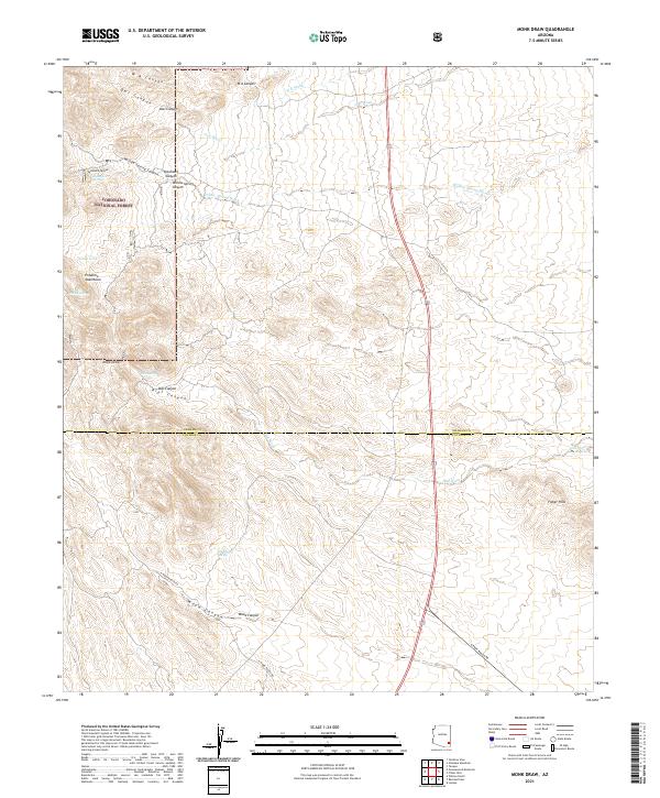 USGS Topographic Map – Monk Draw