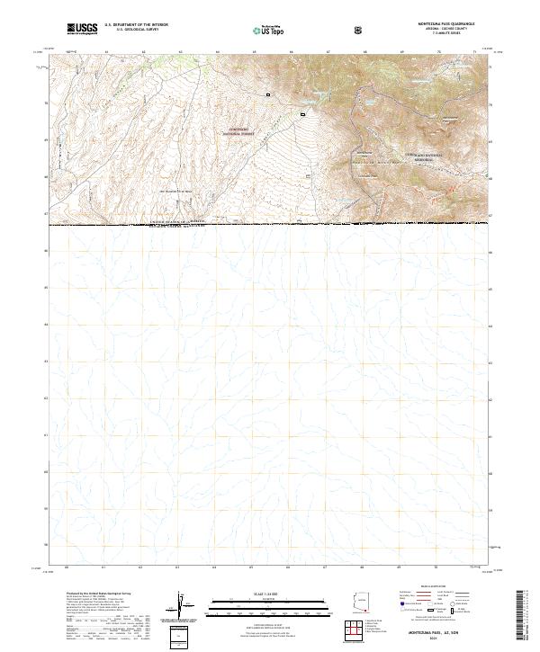 USGS Topographic Map – Montezuma Pass