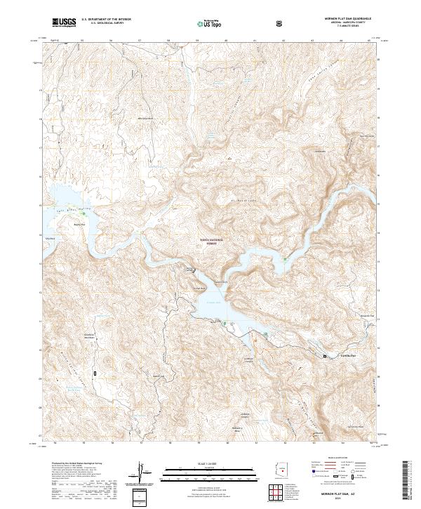 USGS Topographic Map – Mormon Flat Dam