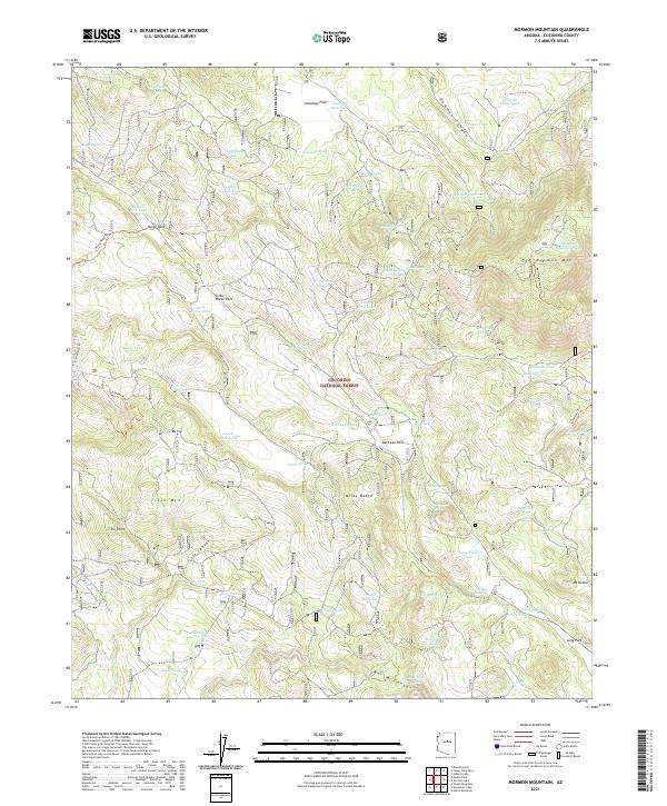 USGS Topographic Map – Mormon Mountain
