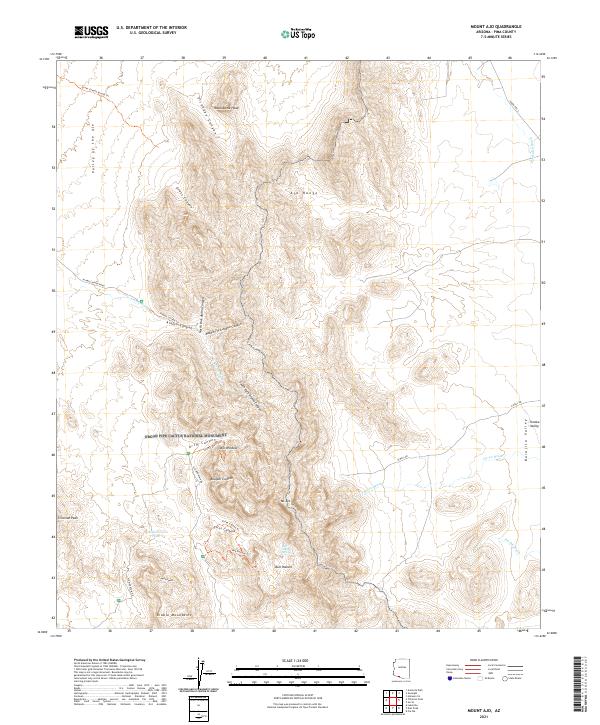 USGS Topographic Map – Mount Ajo