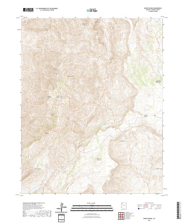 USGS Topographic Map – Mount Bangs