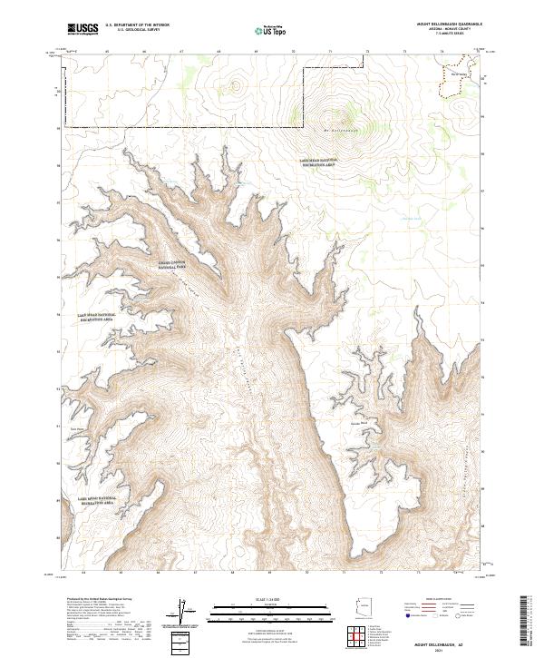 USGS Topographic Map – Mount Dellenbaugh