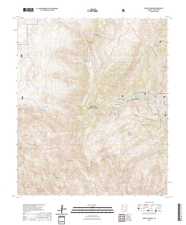USGS Topographic Map – Mount Lemmon