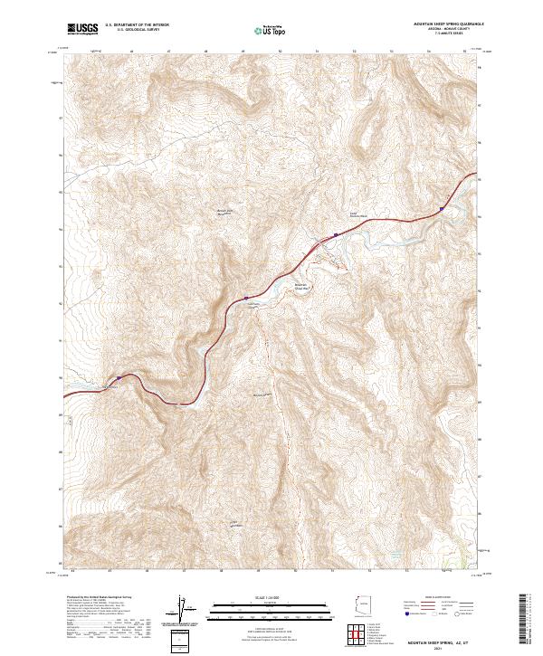 USGS Topographic Map – Mountain Sheep Spring