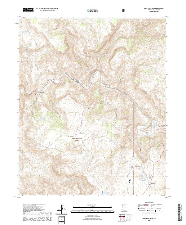 USGS Topographic Map – Mule Hoof Bend