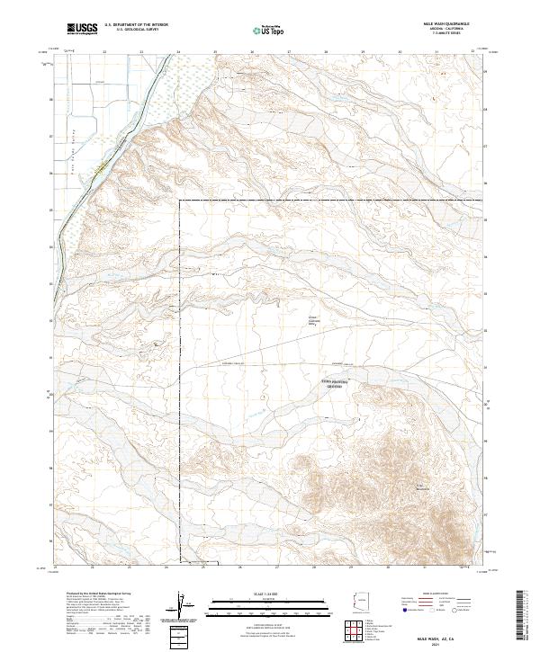 USGS Topographic Map – Mule Wash