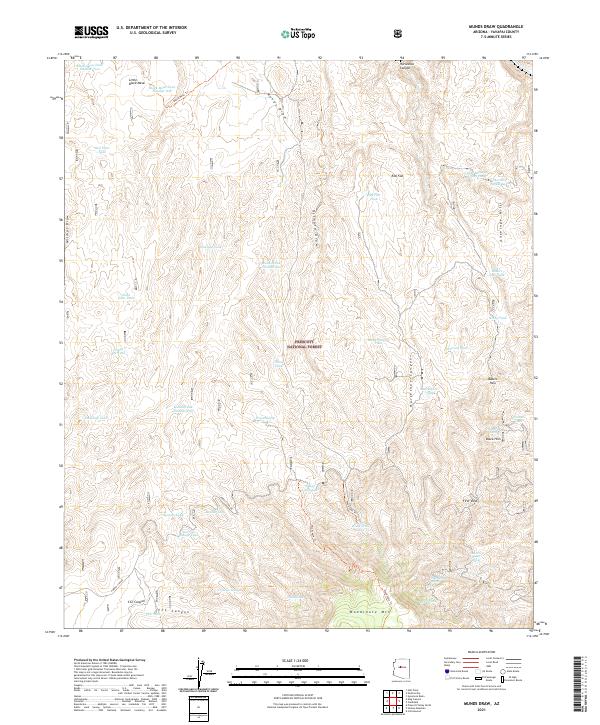 USGS Topographic Map – Munds Draw