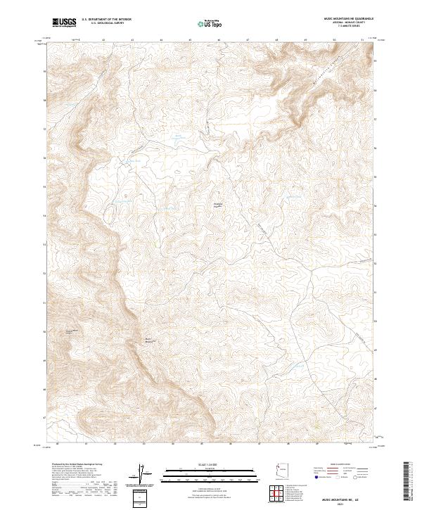 USGS Topographic Map – Music Mountains NE