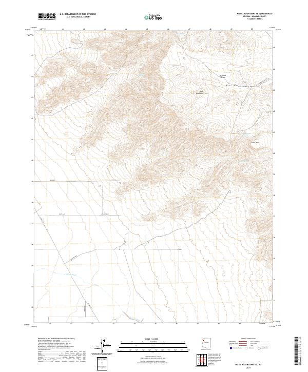 USGS Topographic Map – Music Mountains SE