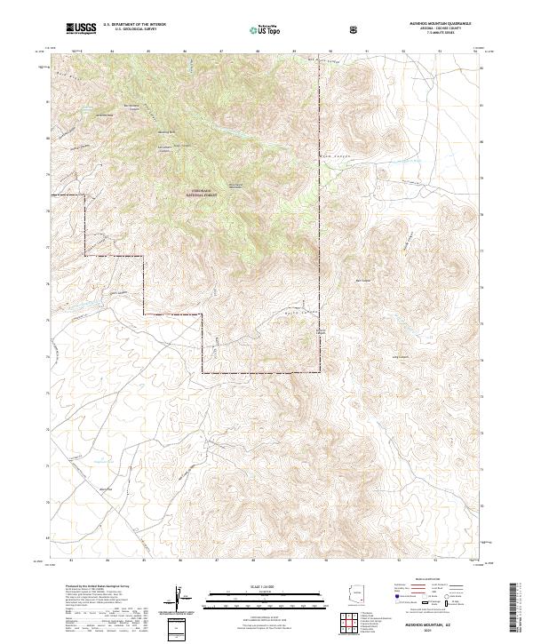 USGS Topographic Map – Muskhog Mountain