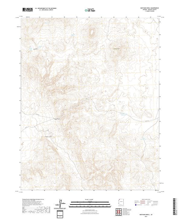 USGS Topographic Map – Mustang Knoll