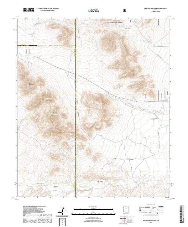 USGS Topographic Map – Mustang Mountains