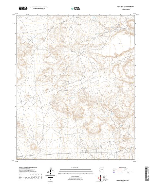 USGS Topographic Map – Na Ah Tee Canyon