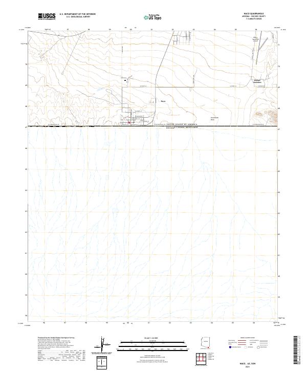 USGS Topographic Map – Naco