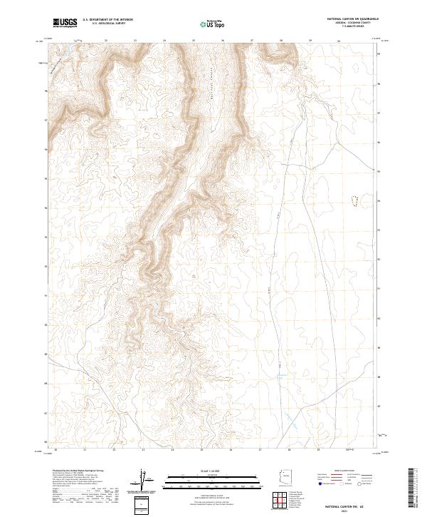 2021 Map of National Canyon SW, 2021 Print
