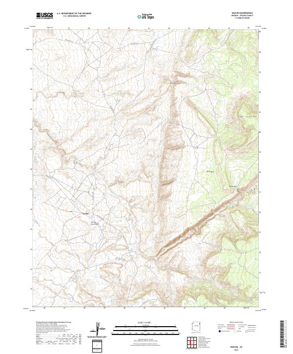 USGS Topographic Map – Nazlini