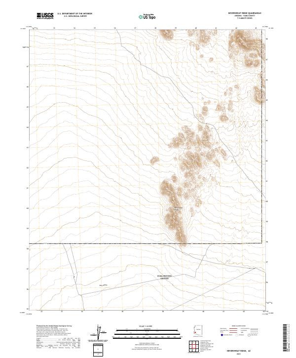 USGS Topographic Map – Neversweat Ridge