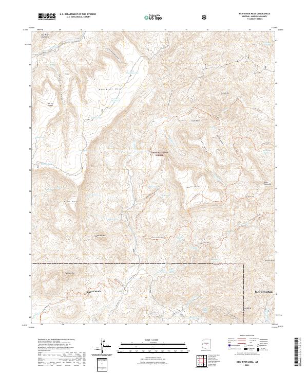 USGS Topographic Map – New River Mesa