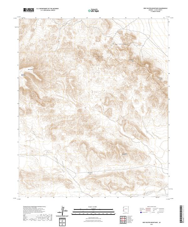 USGS Topographic Map – New Water Mountains
