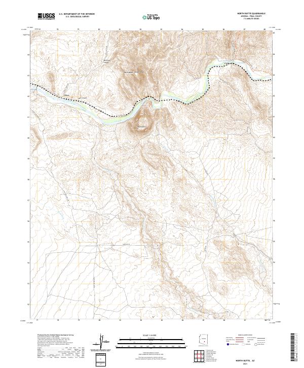 USGS Topographic Map – North Butte