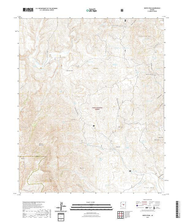 USGS Topographic Map – North Peak