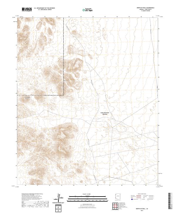 USGS Topographic Map – North of Roll