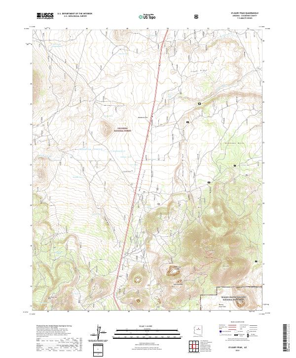 2021 Map of O'Leary Peak, 2021 Print